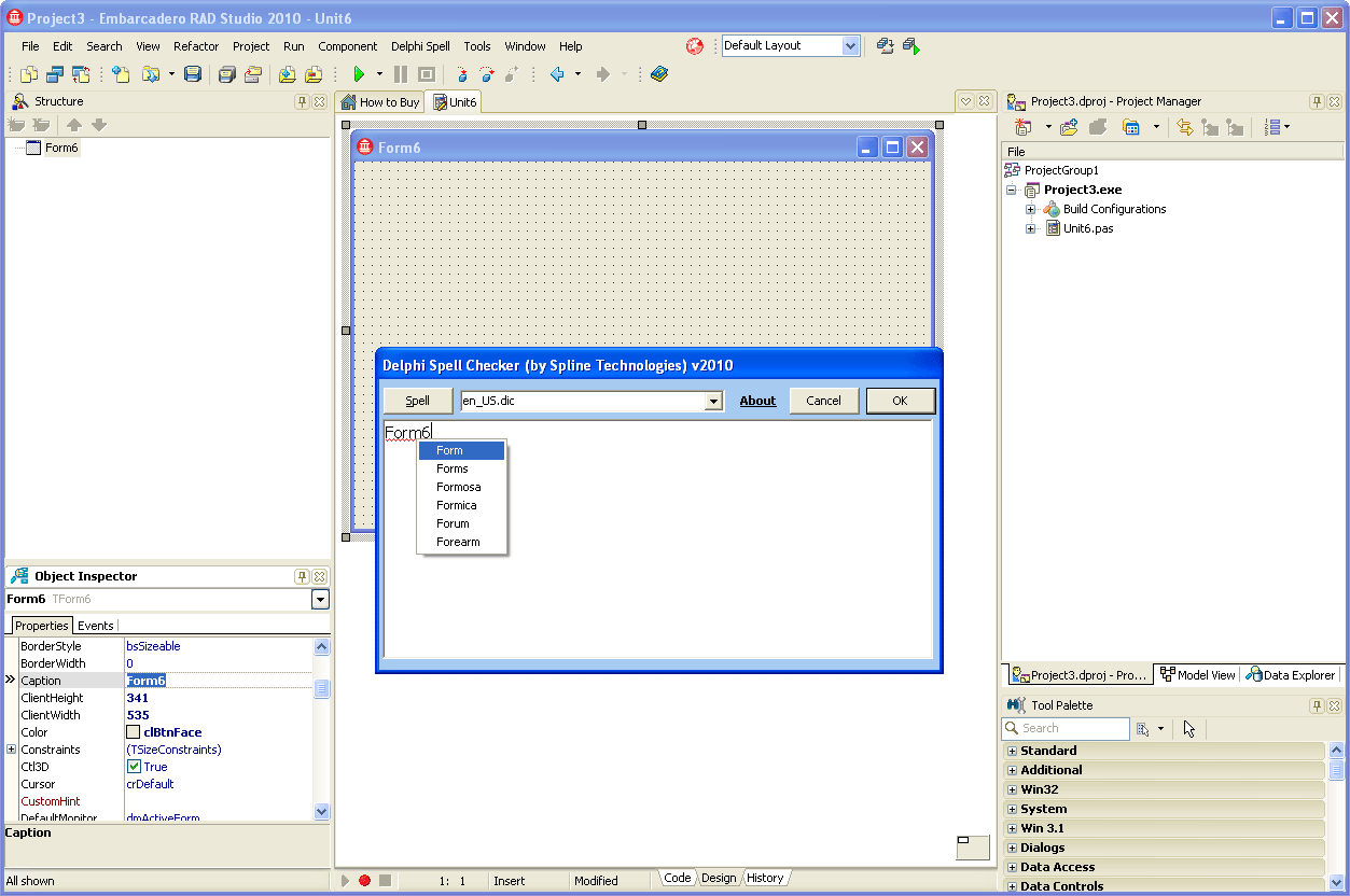 Delphi Spell Checker in Action