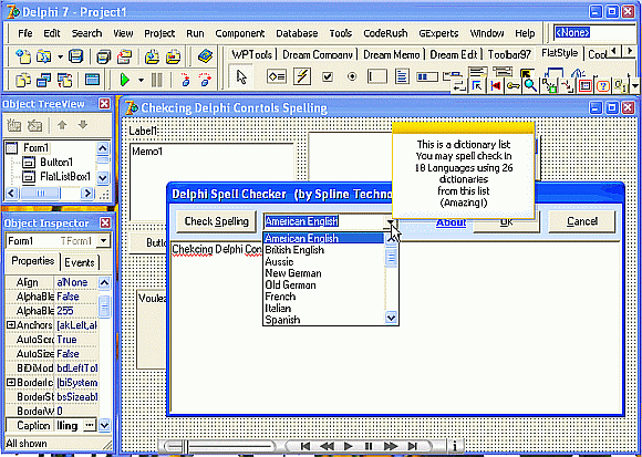Delphi Spell Checker in Action